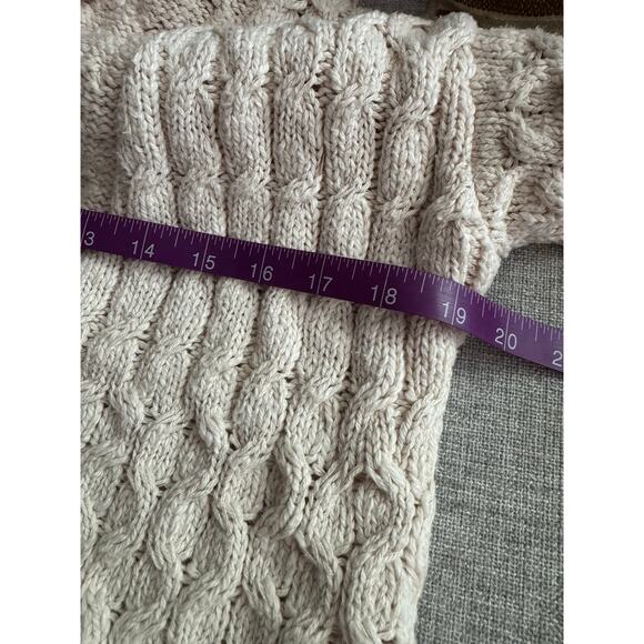 Anthropologie Pilcro Cable-Knit Oversized Slouchy Cardigan in Cream XXS - Picture 10 of 10